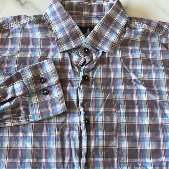 Johnnie-O Cotton Button Up Sz. L - Picture 1 of 8